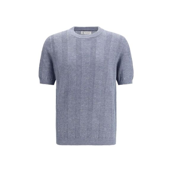 Brunello Cucinelli Men Short-Sleeve Knitted Top